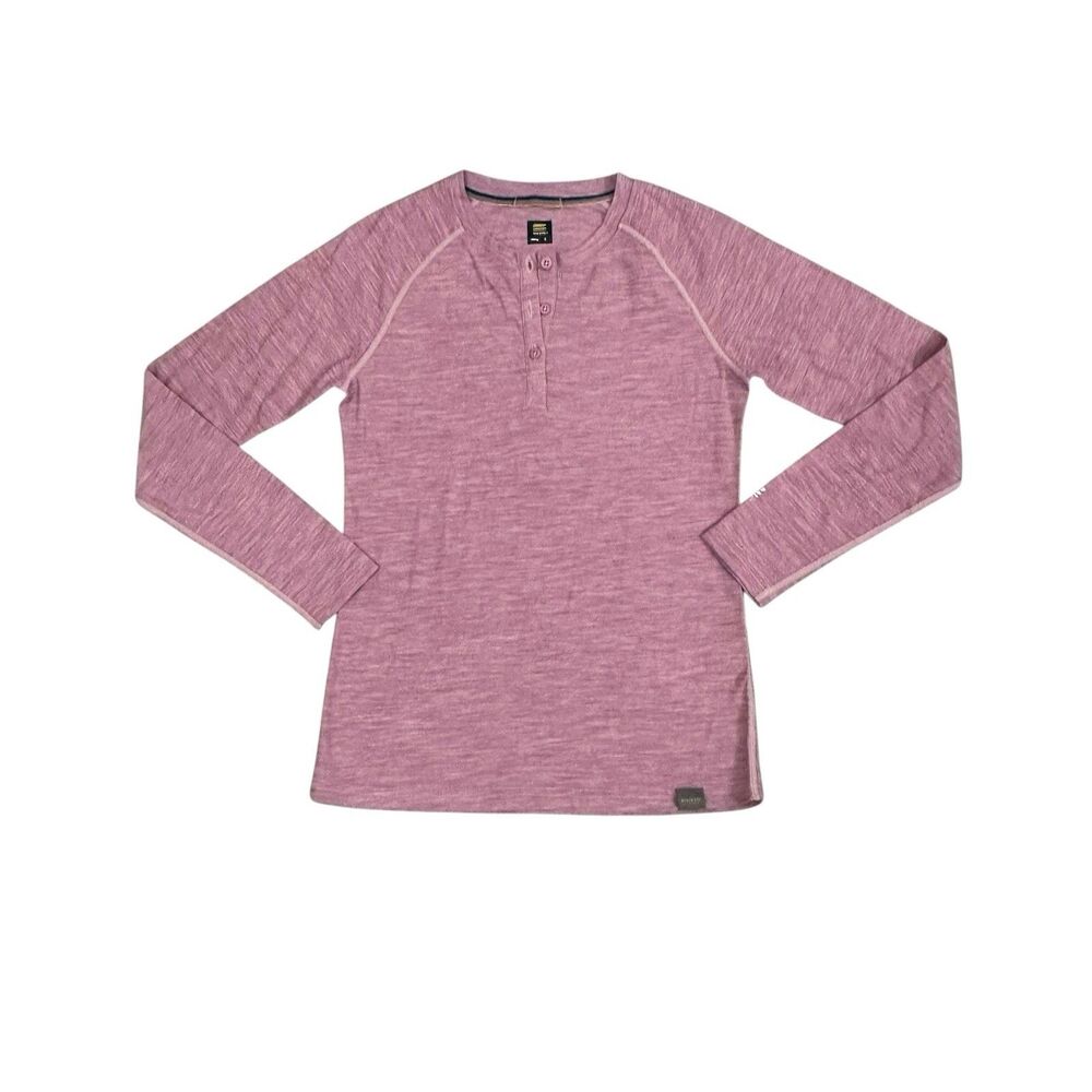 Meriwool Shirt Womens Sz S Pink 190g 100% Fine Merino Wool Base Layer Henley